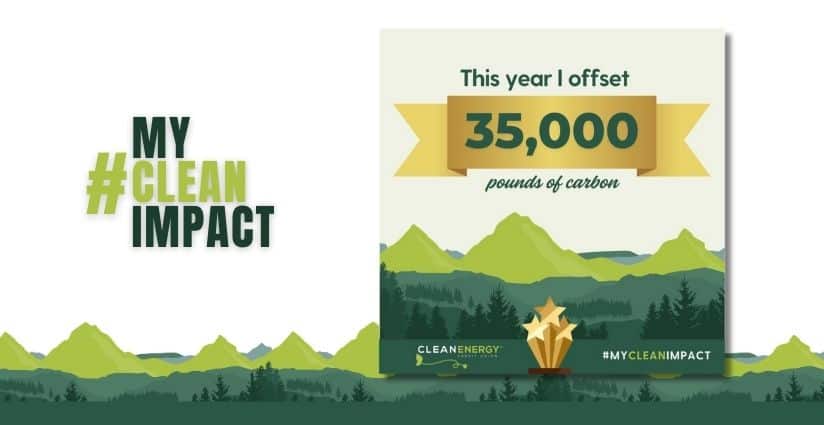 A photo of an example my clean impact scorecard