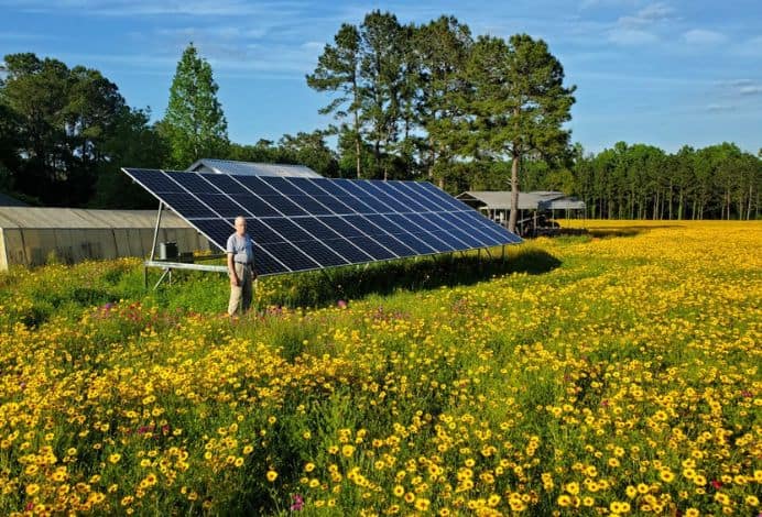 solar pv system in field