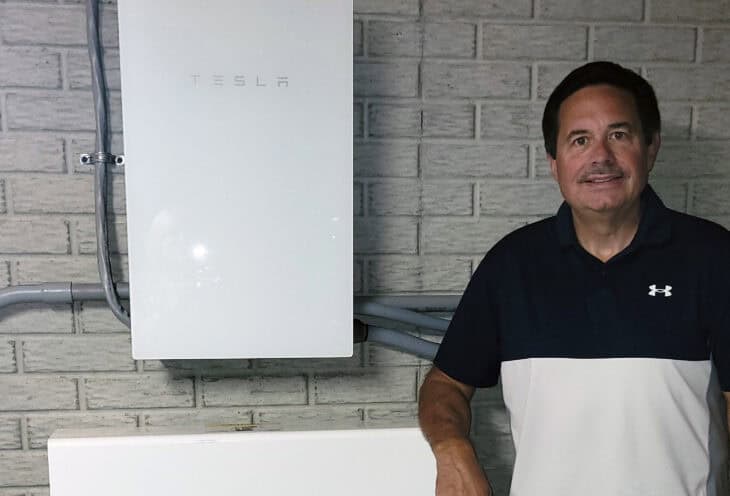 Tesla Powerwall energy storage system for renewable energy.